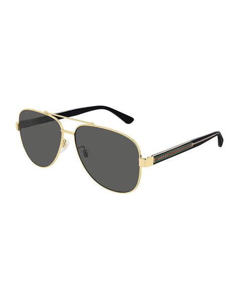 gucci sunglasses aviator gold|Gucci aviator sunglasses men's.